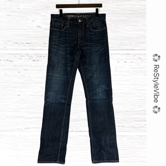 AMERICAN EAGLE Men’s Size 32x34 Denim Jeans Slim Fit Style 100% Cotton - Picture 1 of 14